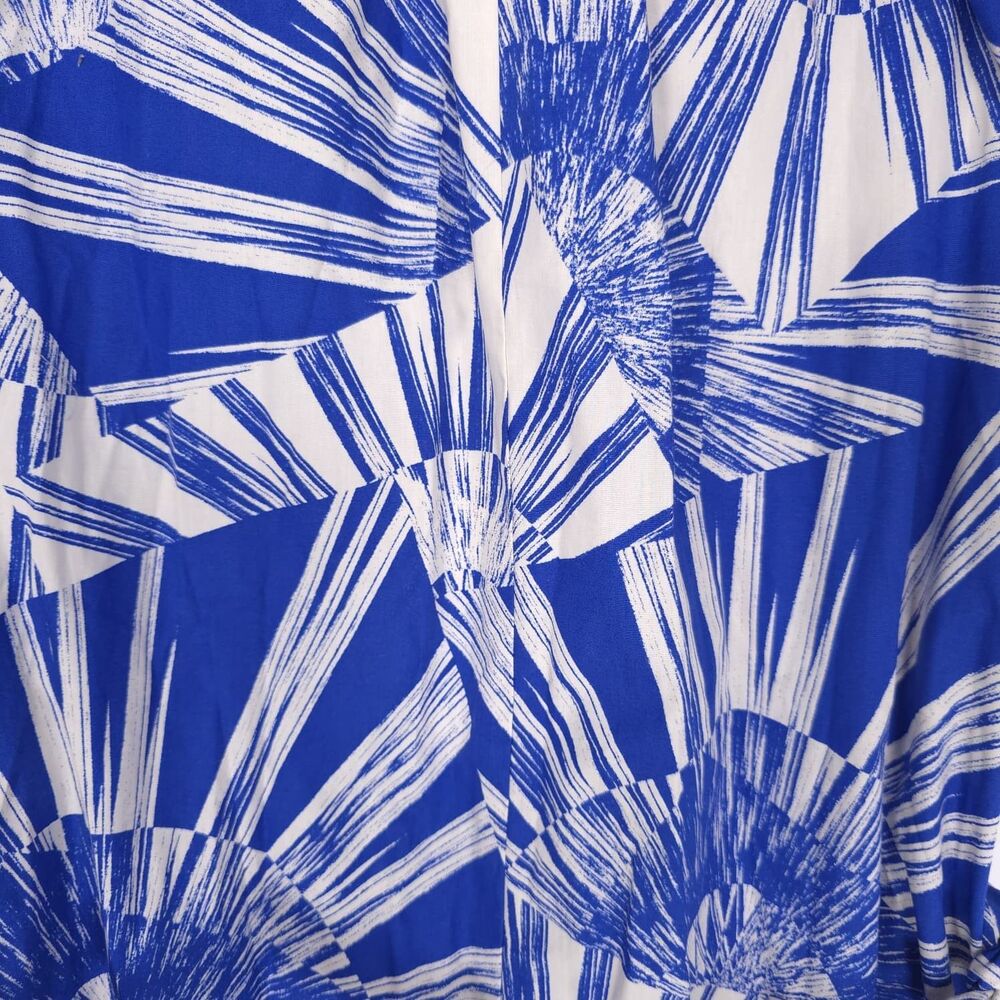 MARIE OLIVER New Foster Dress SMALL Blue White Radiance Tie Cotton 2F13-138-229A - Picture 10 of 12